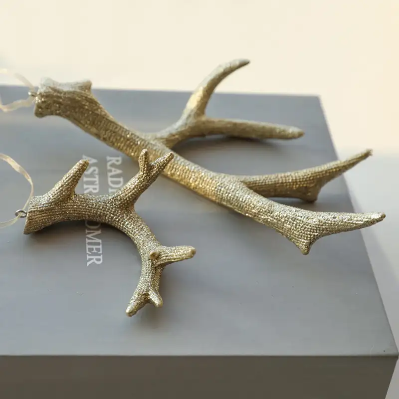 Resin Reindeer Antler Christmas Tree Ornament