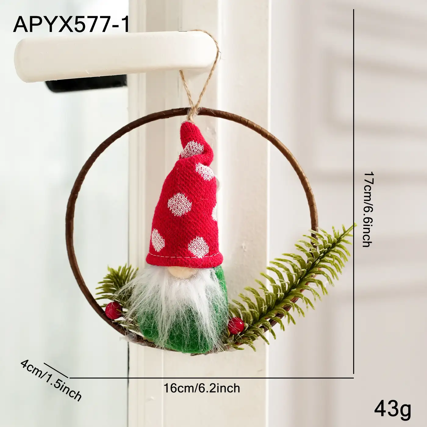 Christmas Plush Bird Wreath Ornament