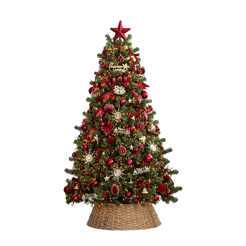 Lighted Christmas Tree with Bows