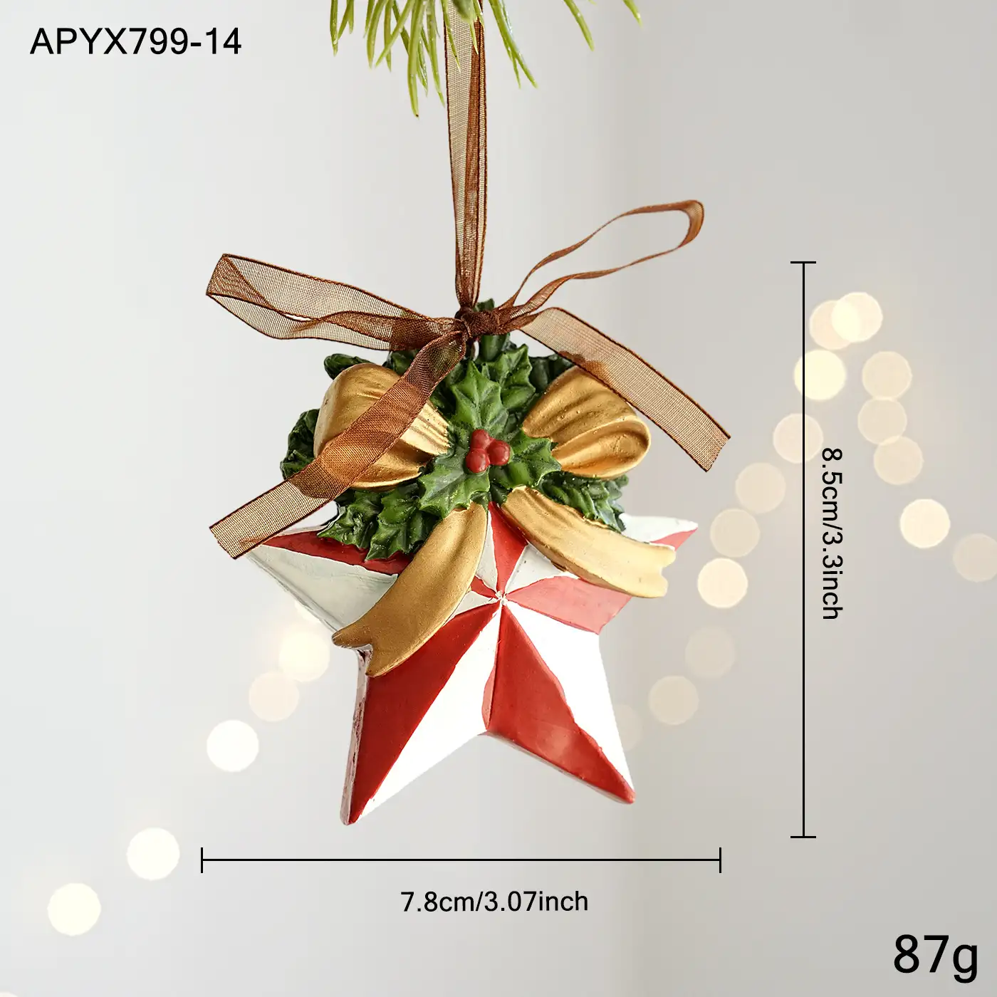 Christmas resin hanging ornament