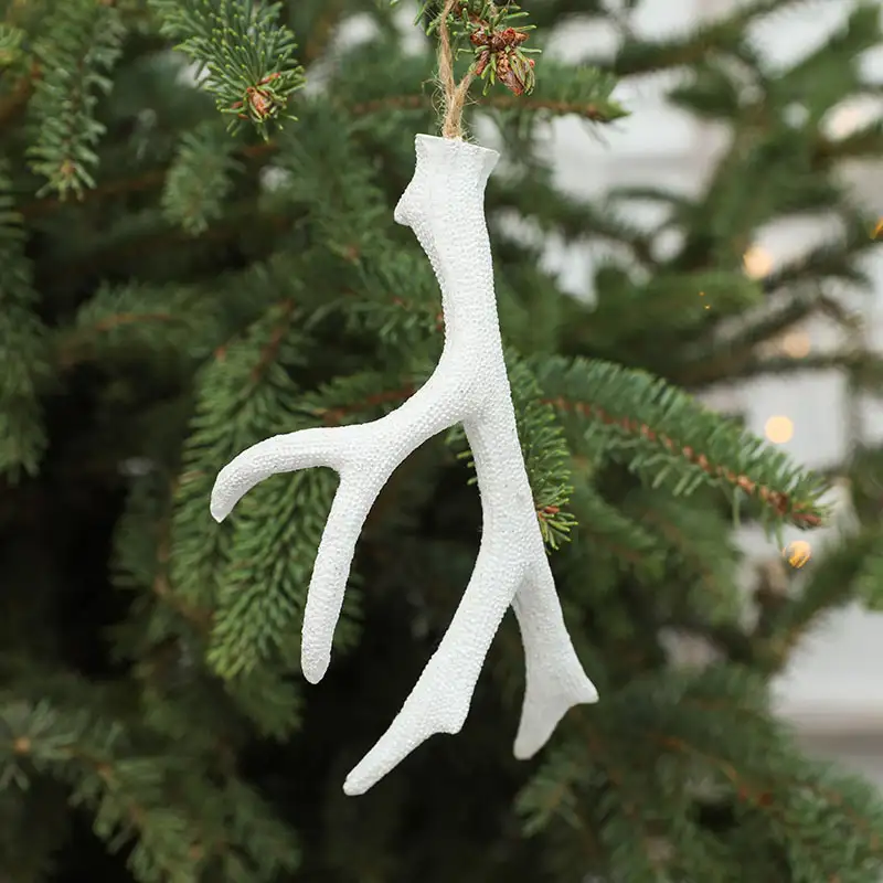 Resin Reindeer Antler Christmas Tree Ornament