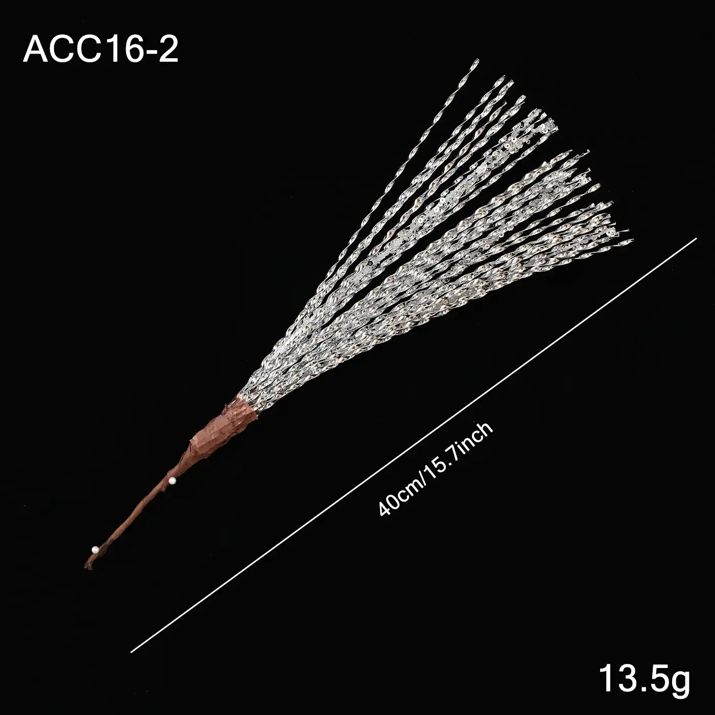 Gold Glitter Sequin Wheat Stalk Christmas Pick Decoration