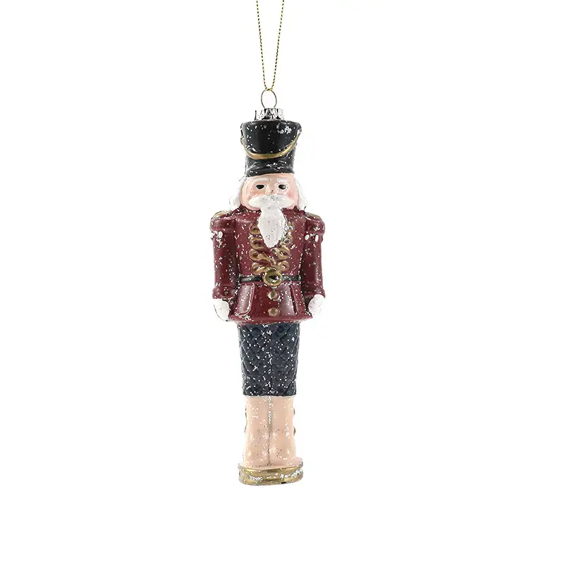 Painted Nutcracker Soldier Christmas Hanging Ornament