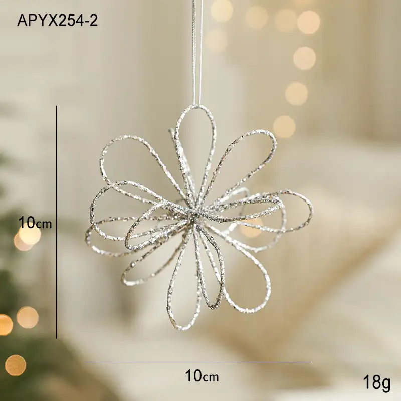 Gold Glitter Novelty-Shaped Christmas Ball Hanging Ornaments Holiday Decoration