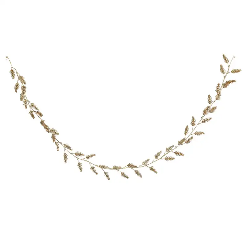 Champagne White Gold Glitter Christmas Vine Decorative Branch