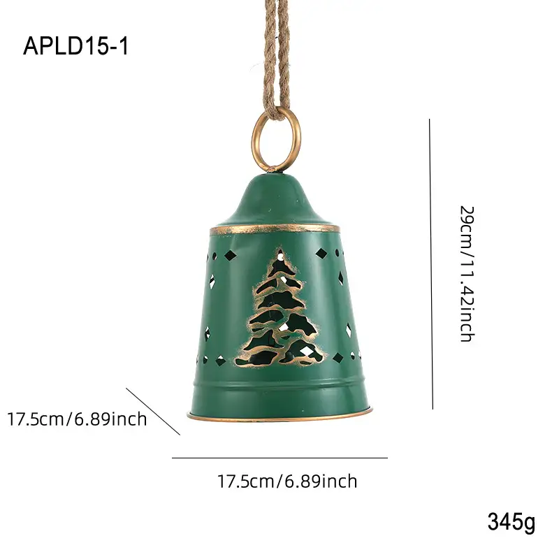 Creative Iron Christmas Tree Bell Ornament