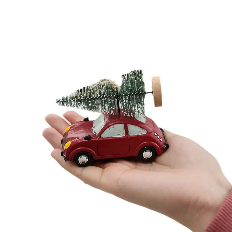 創意小汽車樹脂聖誕樹掛飾