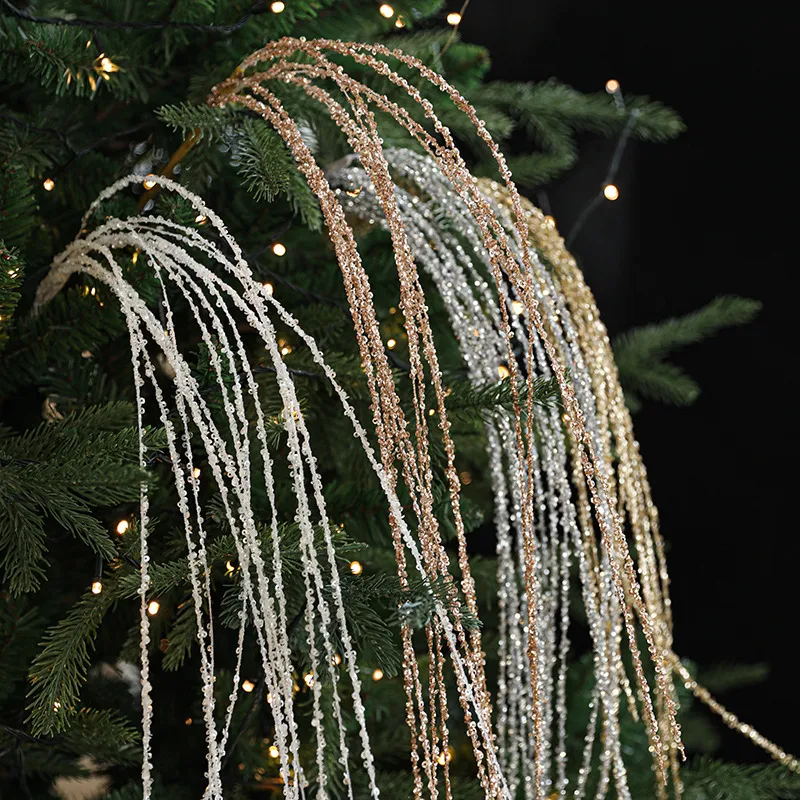 90cm Sequin Tassel Wheat Stalk Christmas Decorative Branch