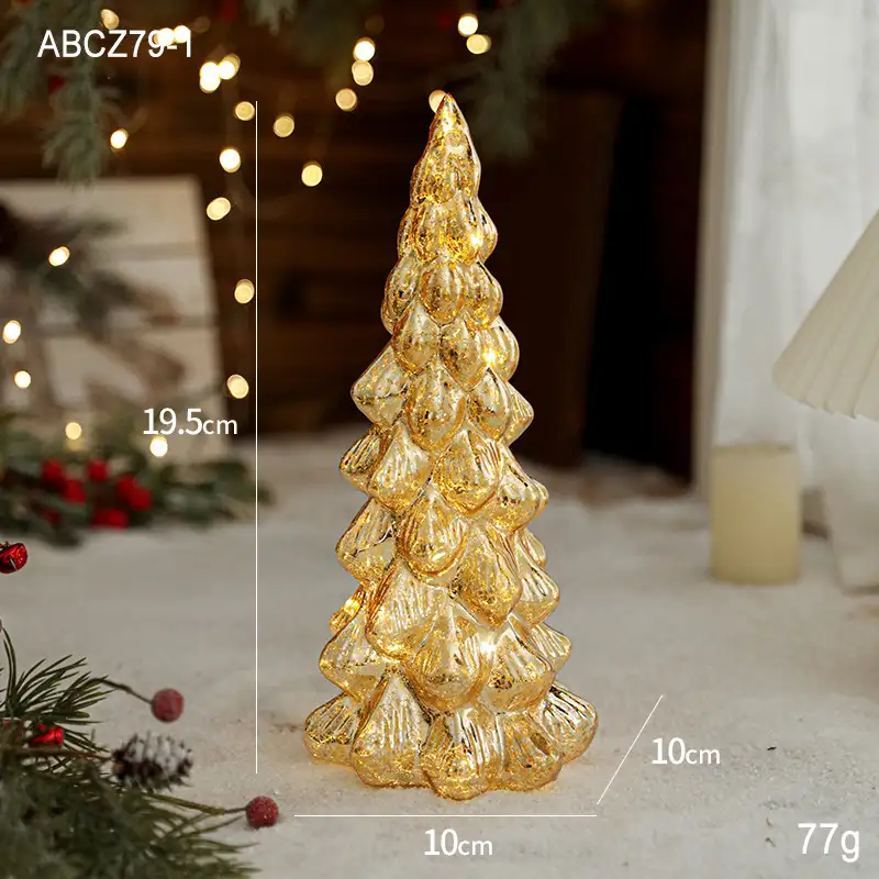 Vintage Sequin Christmas Tree Light-Up Desktop Lamp