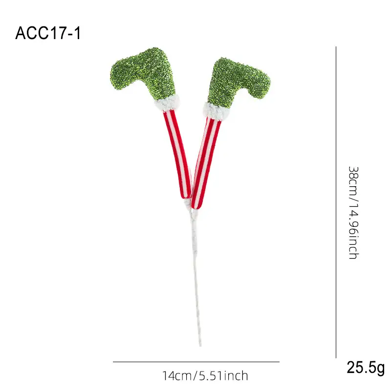 彈簧彎腿聖誕精靈樹掛玩偶