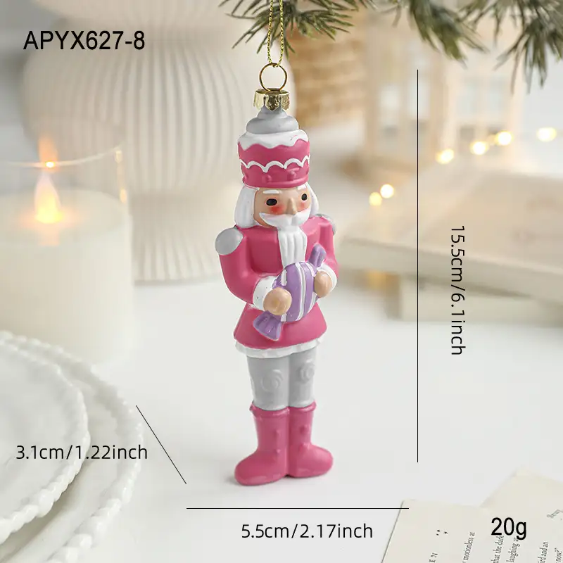Painted Nutcracker Soldier Christmas Hanging Ornament