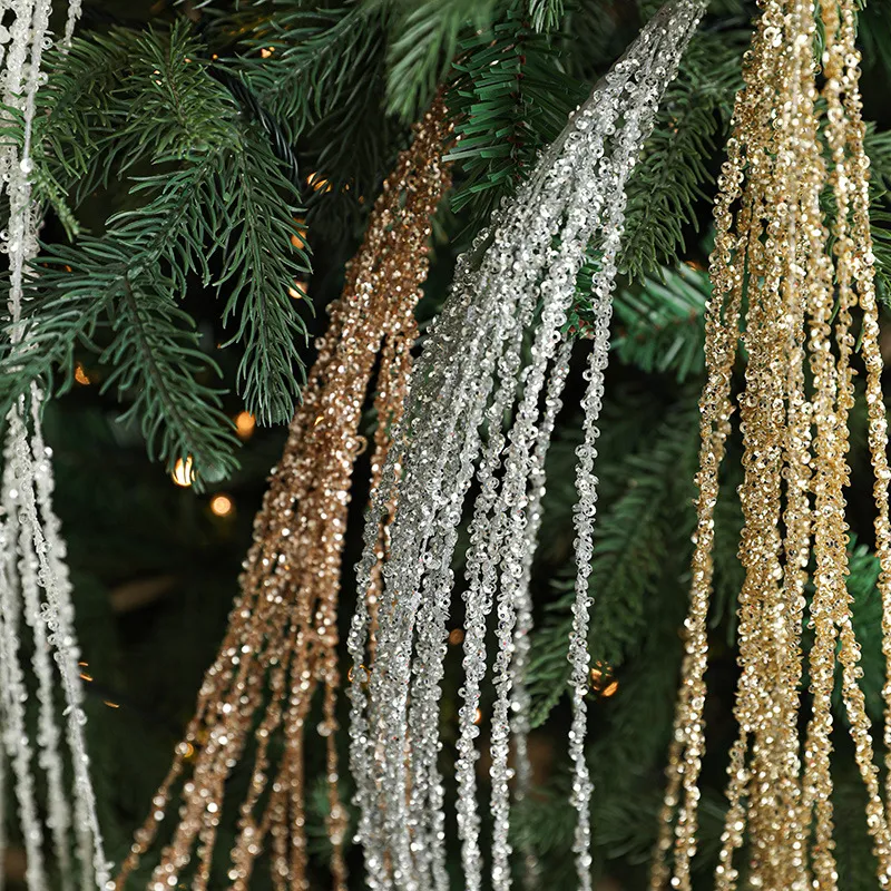 90cm Sequin Tassel Wheat Stalk Christmas Decorative Branch