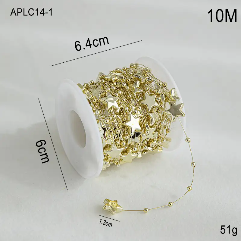 金色電鍍珠聖誕樹串珠掛飾