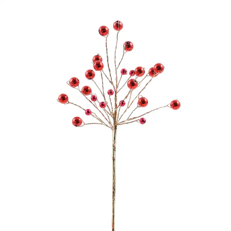 高檔水晶珍珠聖誕樹裝飾插枝