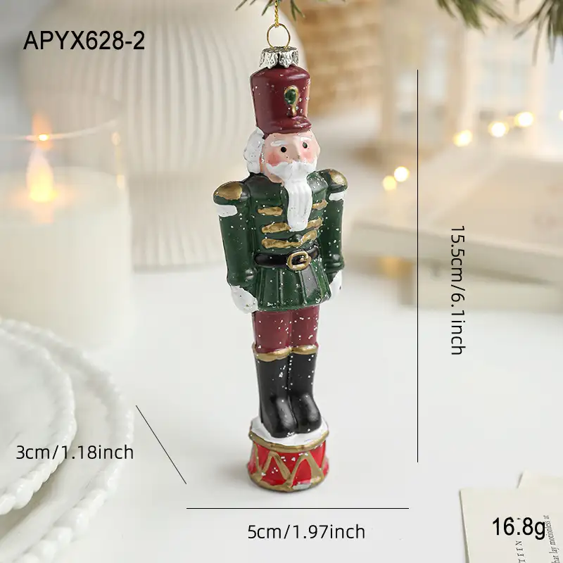 Painted Nutcracker Soldier Christmas Hanging Ornament