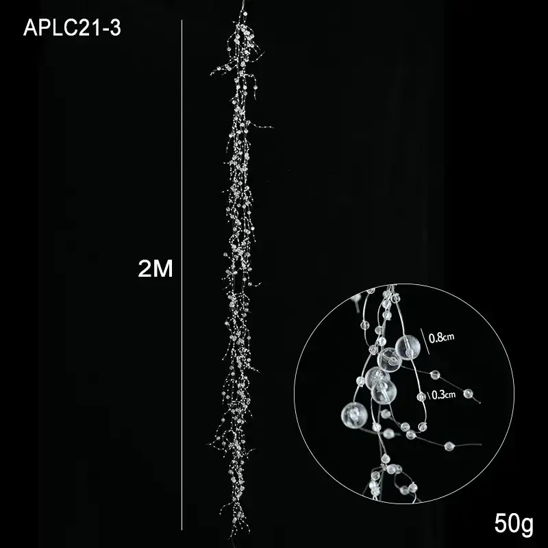 珍珠冰晶串珠聖誕樹裝飾鏈