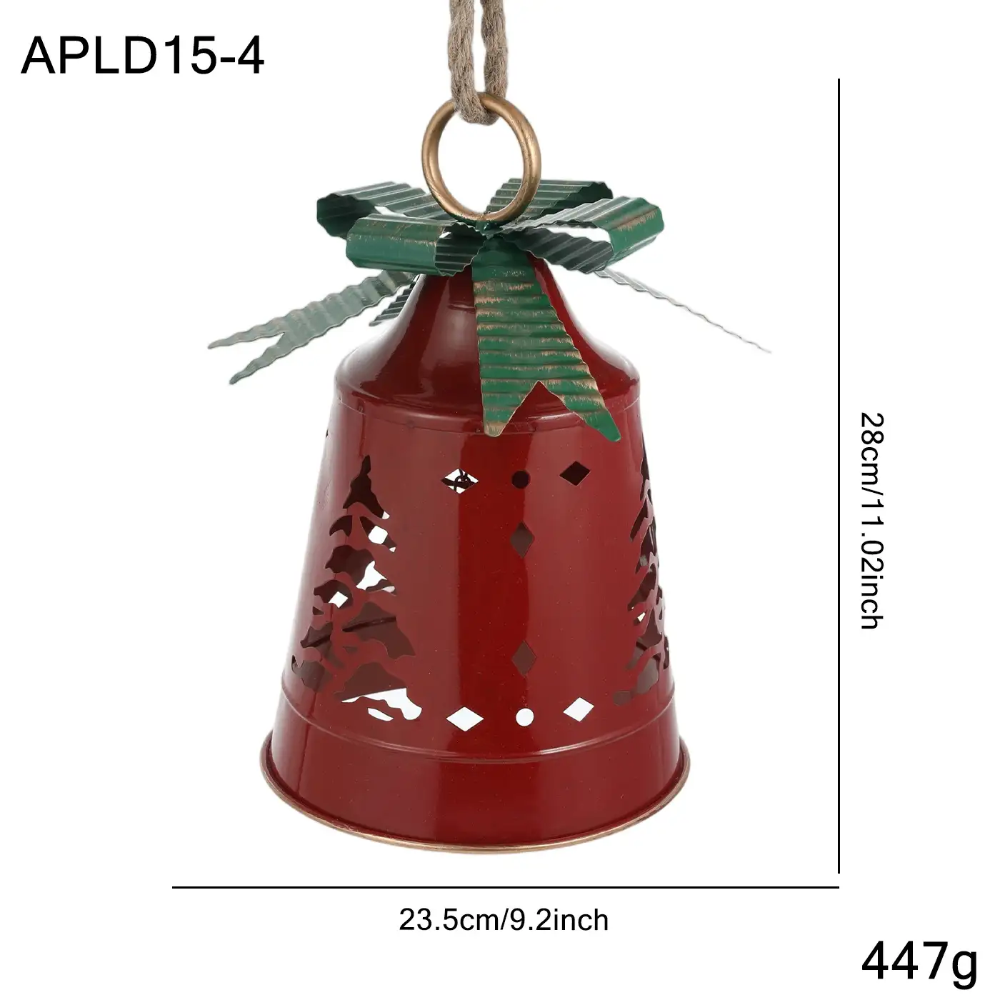 Creative Iron Christmas Tree Bell Ornament