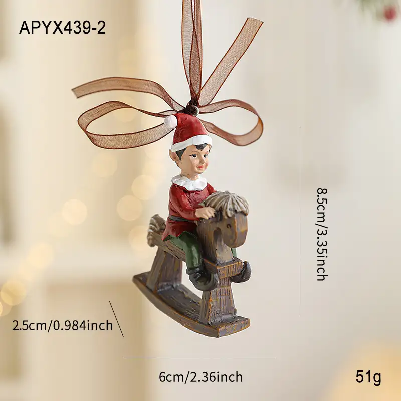 Christmas resin hanging ornament