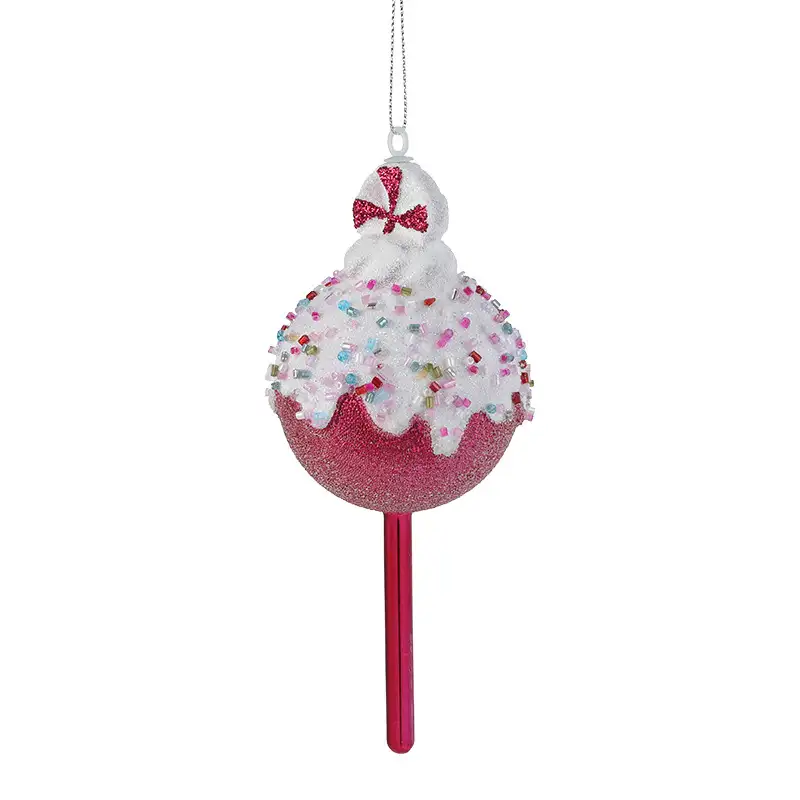 Red Cartoon Teddy Bear Christmas Window Hanging Ornament
