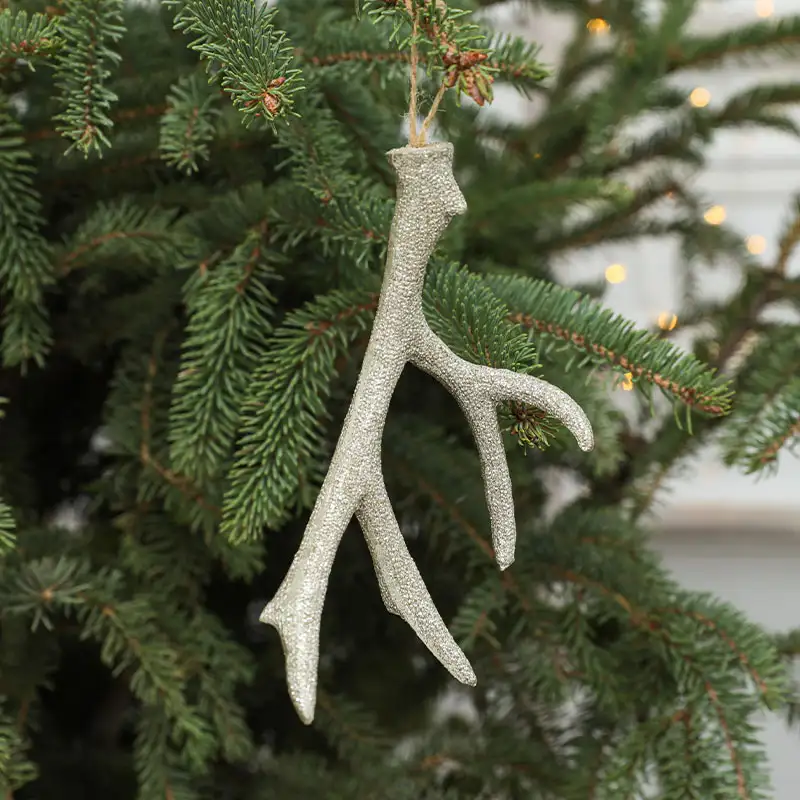 Resin Reindeer Antler Christmas Tree Ornament