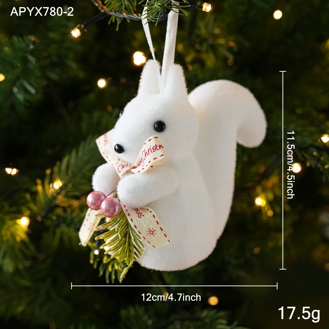 白色泡沫聖誕掛件 動物雪花款
