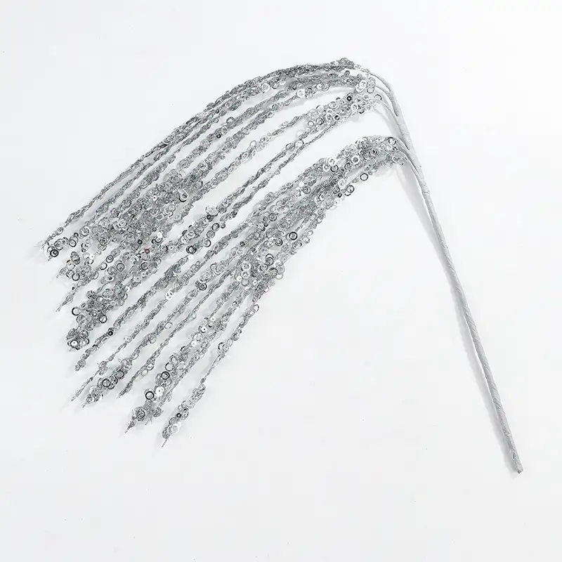 60cm亮片麥穗聖誕插枝