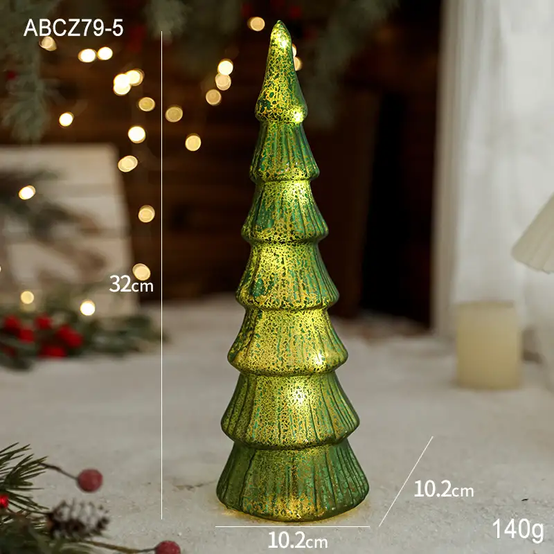 Vintage Sequin Christmas Tree Light-Up Desktop Lamp
