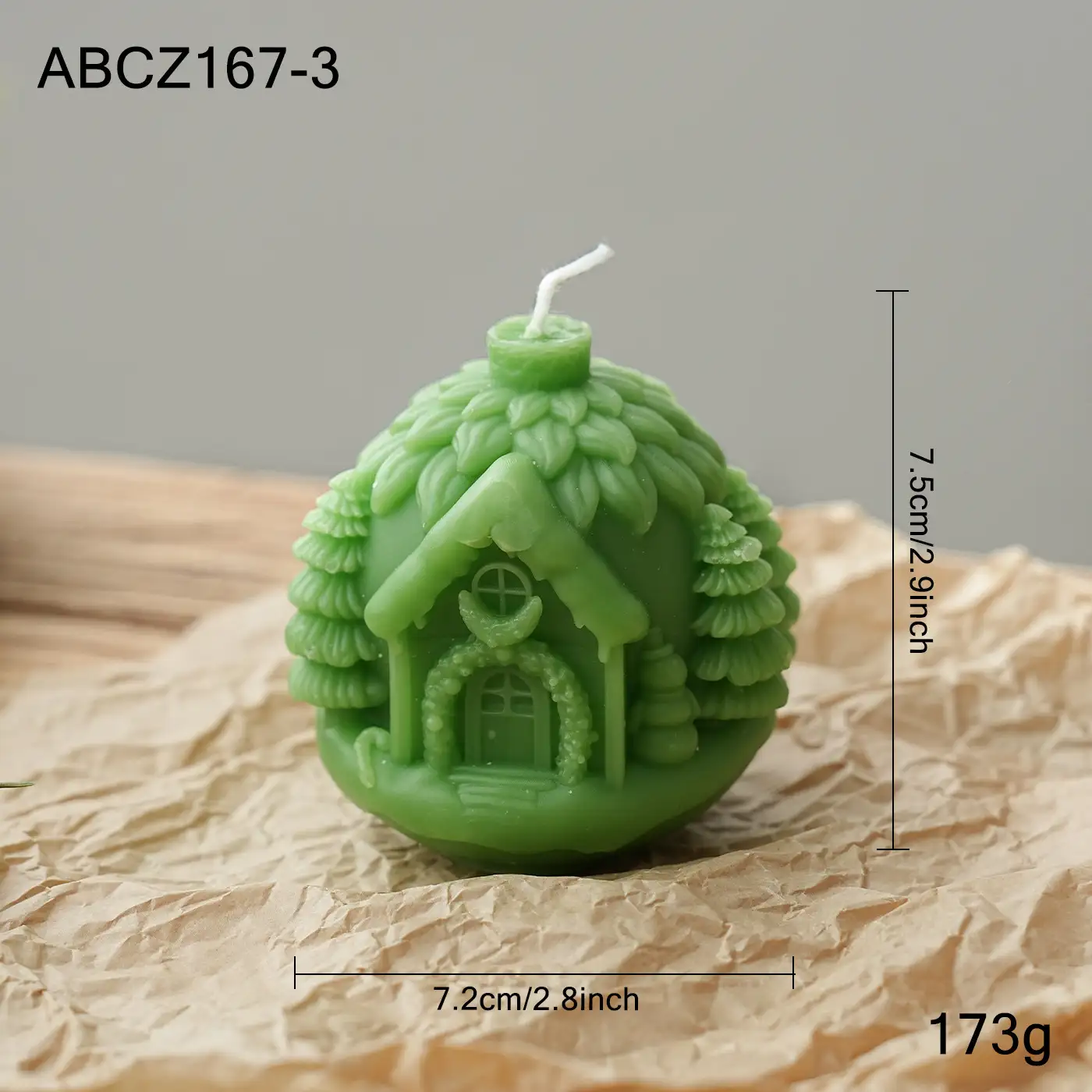 石蠟聖誕造型蠟燭擺件桌面裝飾