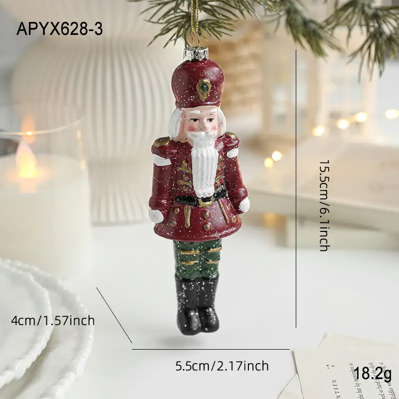 Painted Nutcracker Soldier Christmas Hanging Ornament