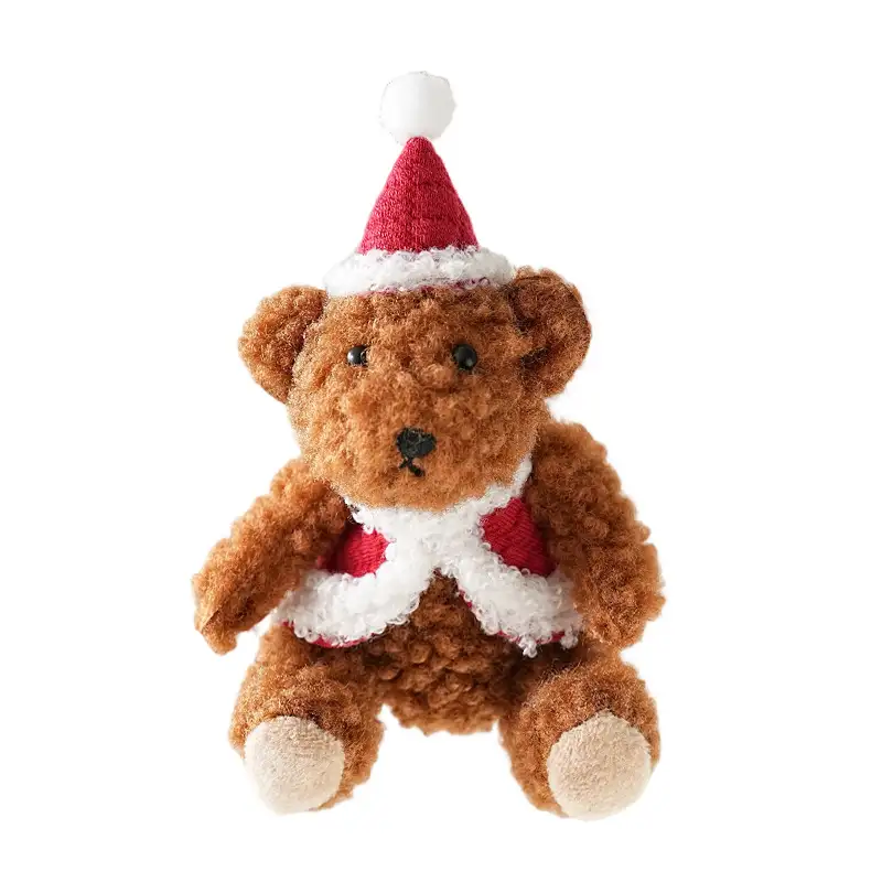 Brown Fabric Cape Teddy Bear Christmas Hanging Ornament