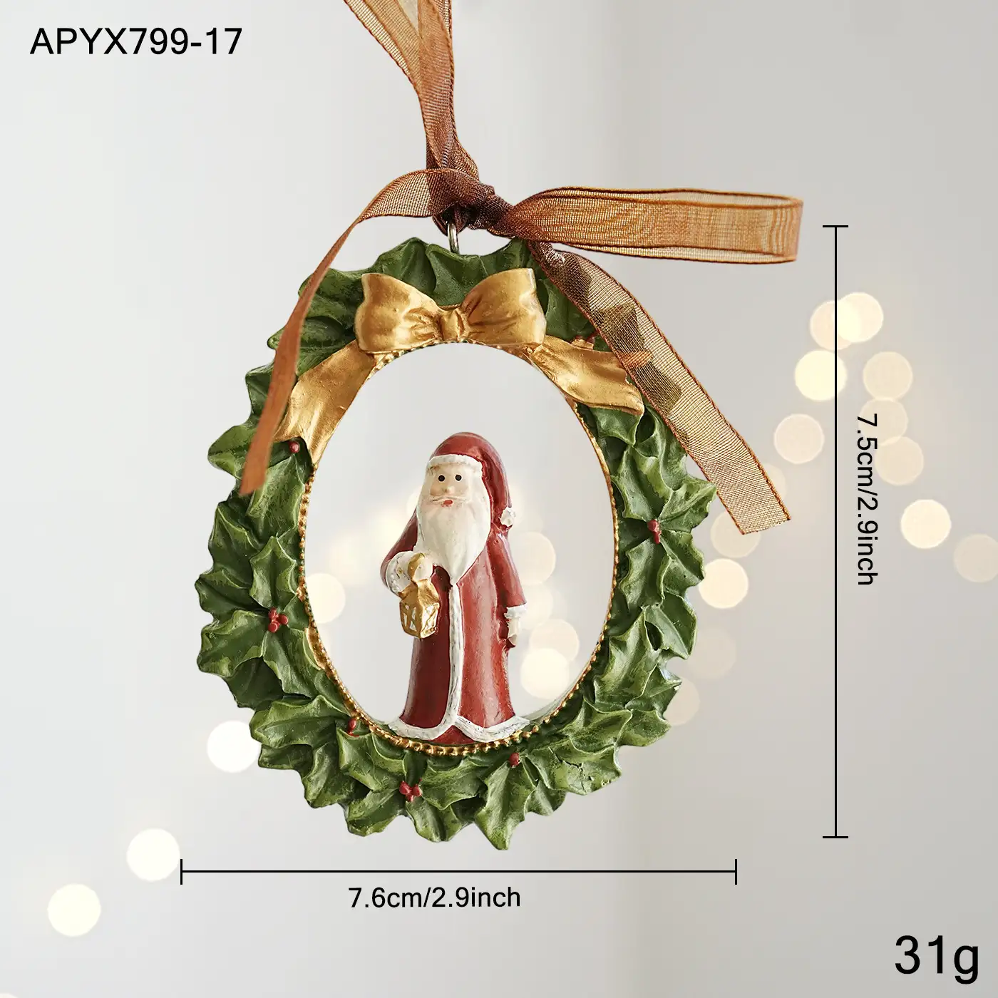 Christmas resin hanging ornament