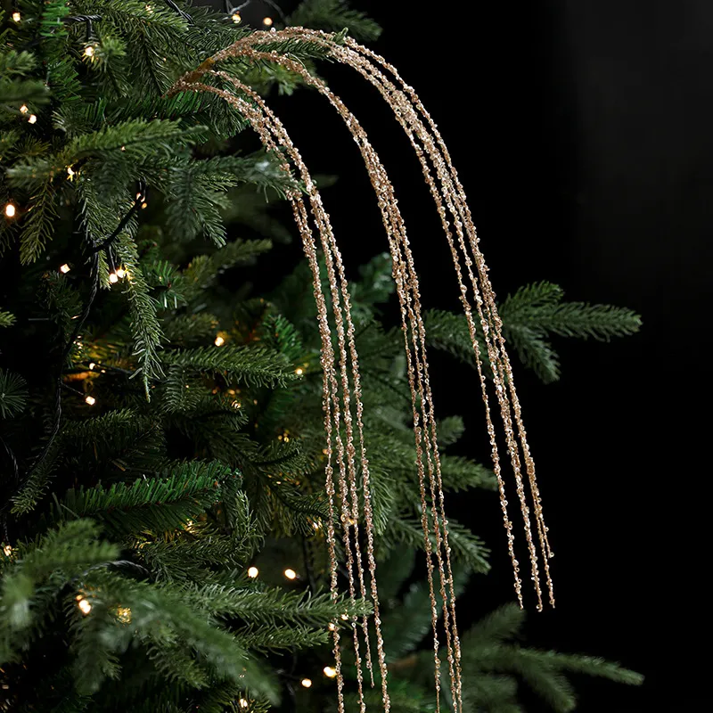 90cm Sequin Tassel Wheat Stalk Christmas Decorative Branch