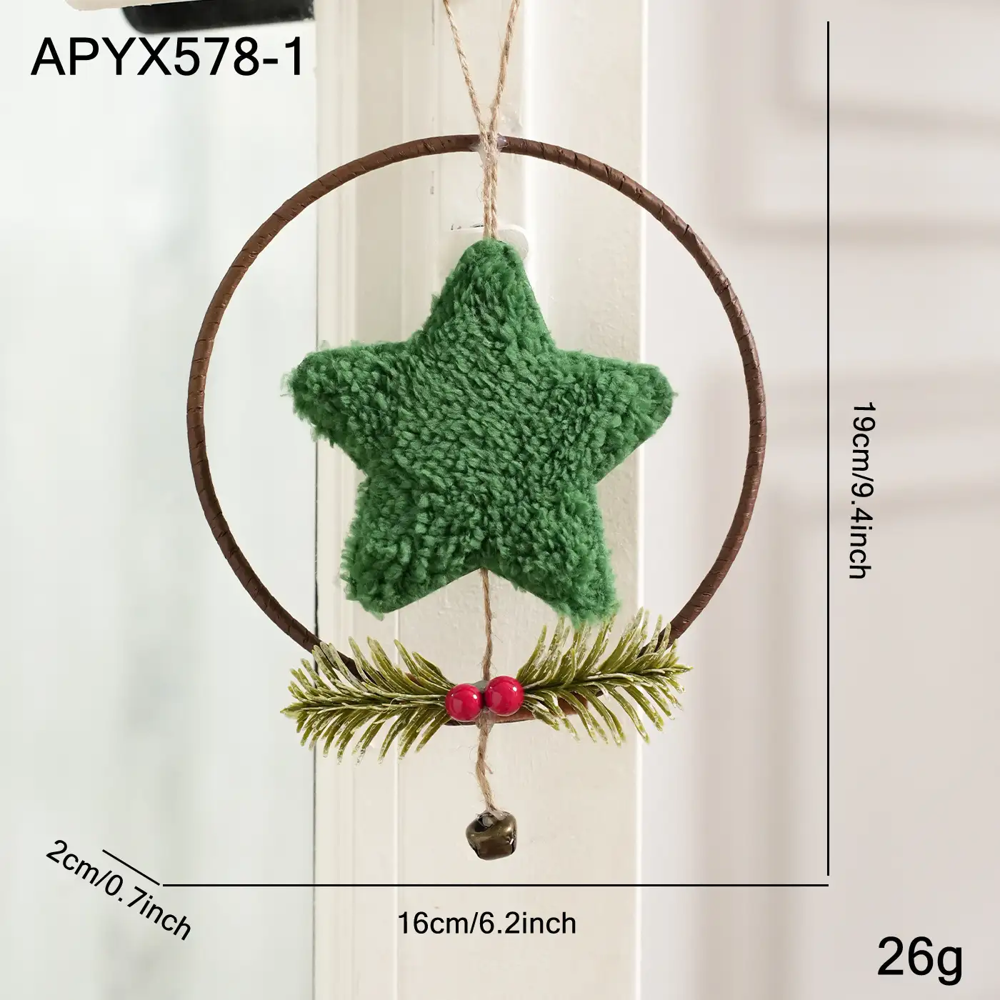 Christmas Plush Bird Wreath Ornament