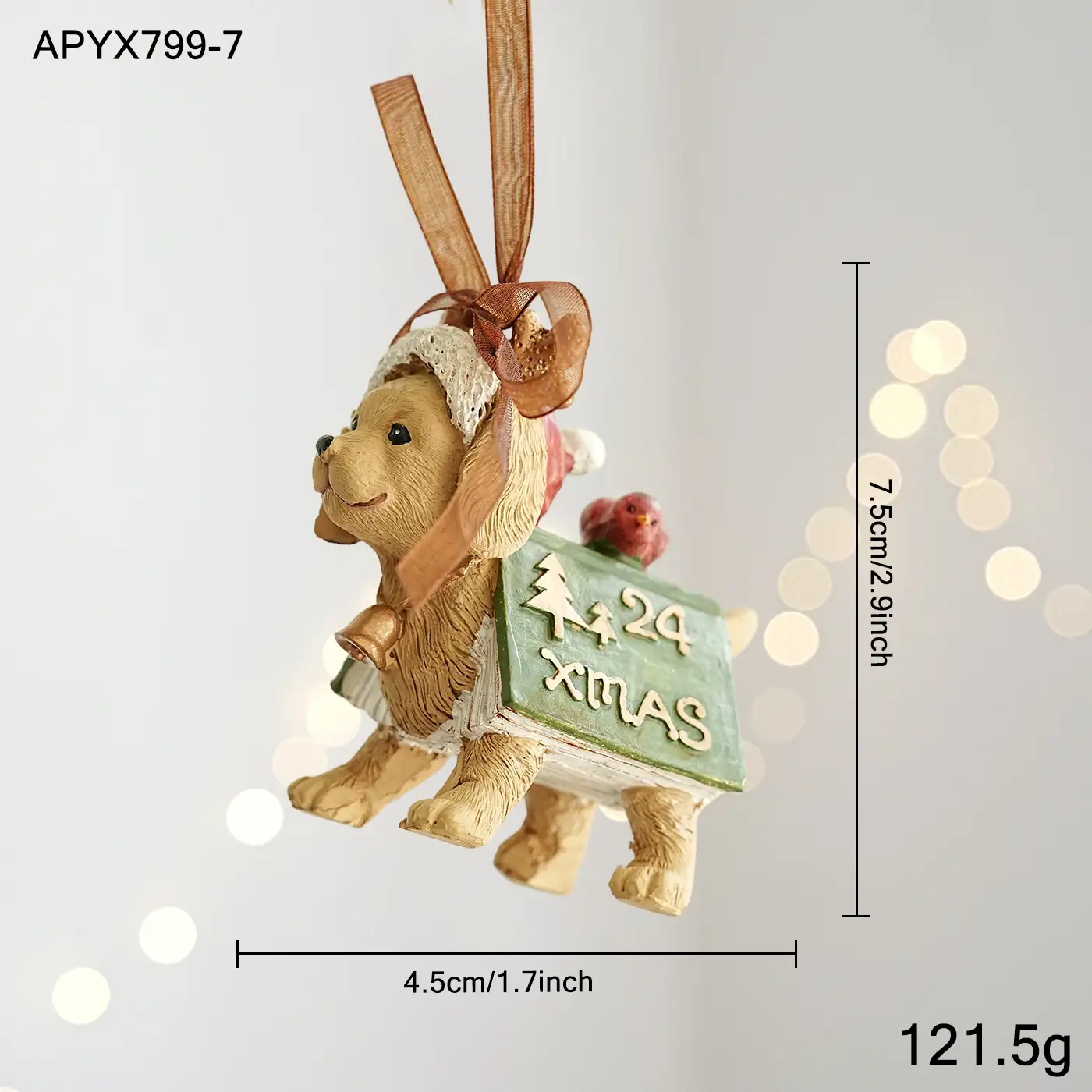 Christmas resin hanging ornament