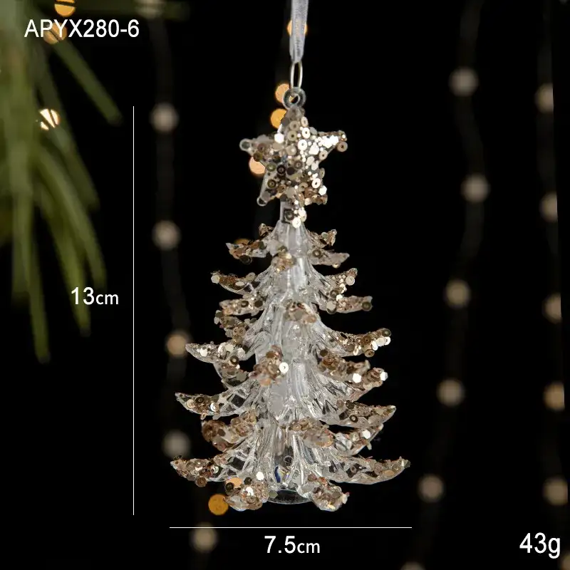 壓克力雪花亮片掛飾聖誕樹裝飾