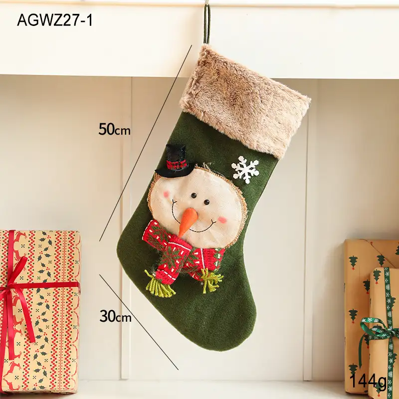 Red Santa Claus Fabric Gift Bag