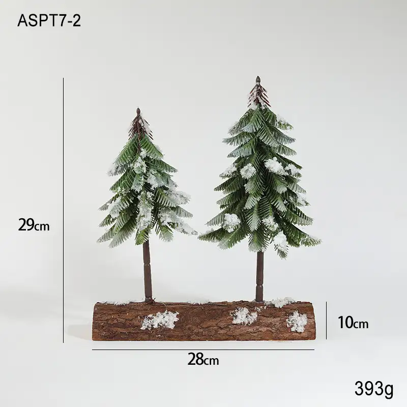 聖誕噴雪迷你小樹桌面擺件