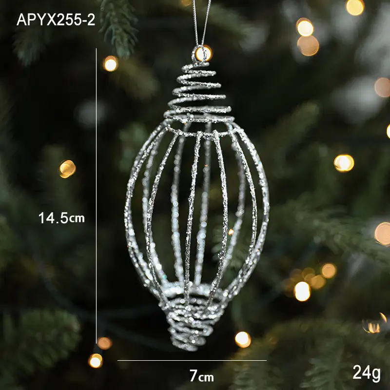Ironwork Silver Glittered Burst-Star Christmas Ball Ornament