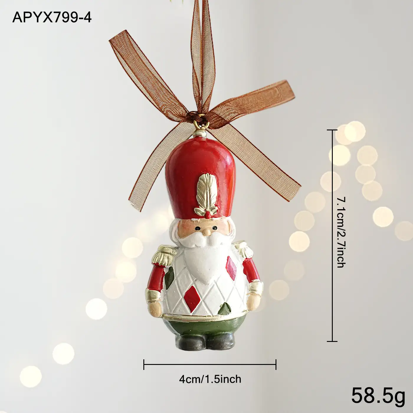 Christmas resin hanging ornament