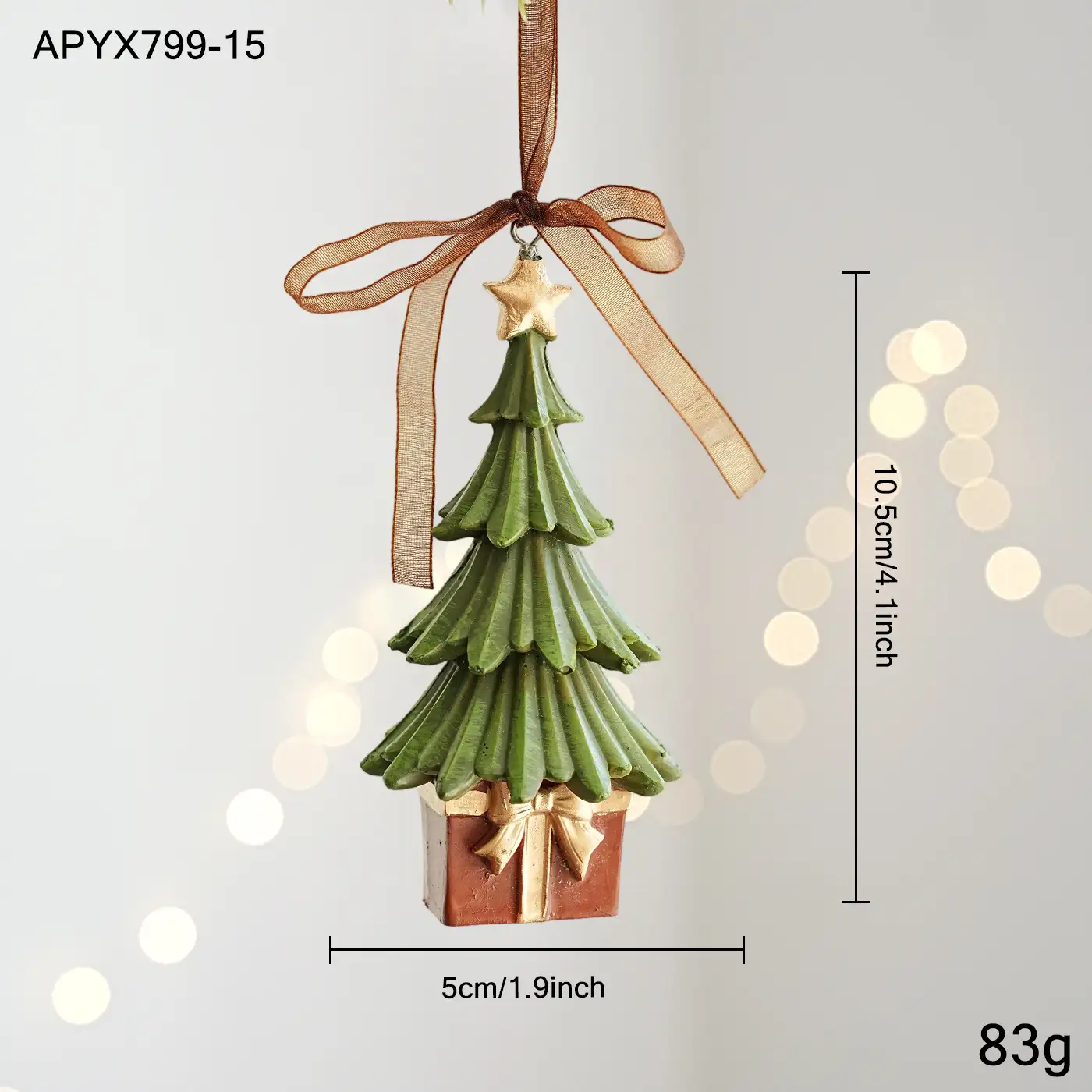 Christmas resin hanging ornament