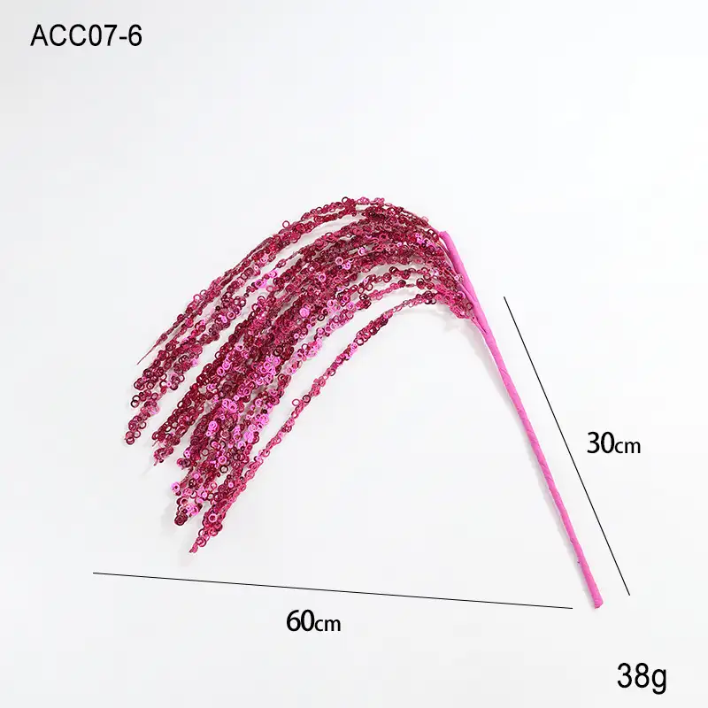 60cm亮片麥穗聖誕插枝