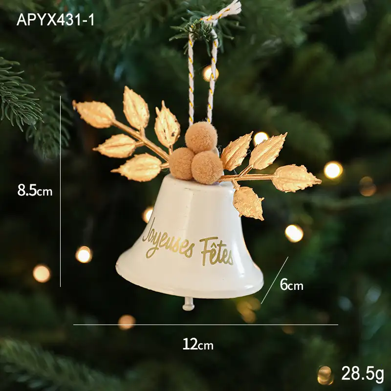 聖誕樹金屬蝴蝶結鈴鐺掛件