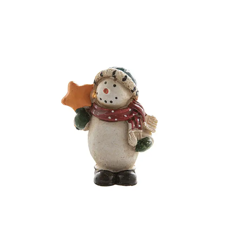 Creative Christmas Painted Resin Snowman Ornament