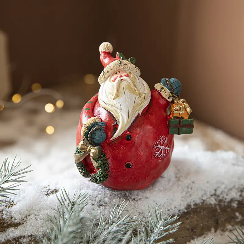 Resin Hand-Painted Santa Gnome Decoration