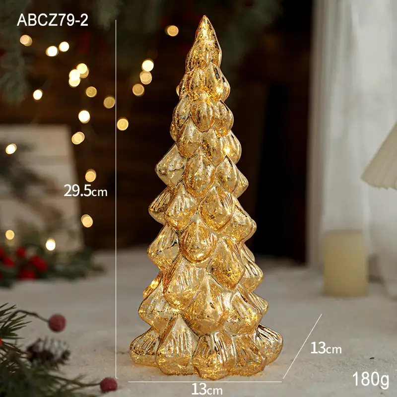 Vintage Sequin Christmas Tree Light-Up Desktop Lamp