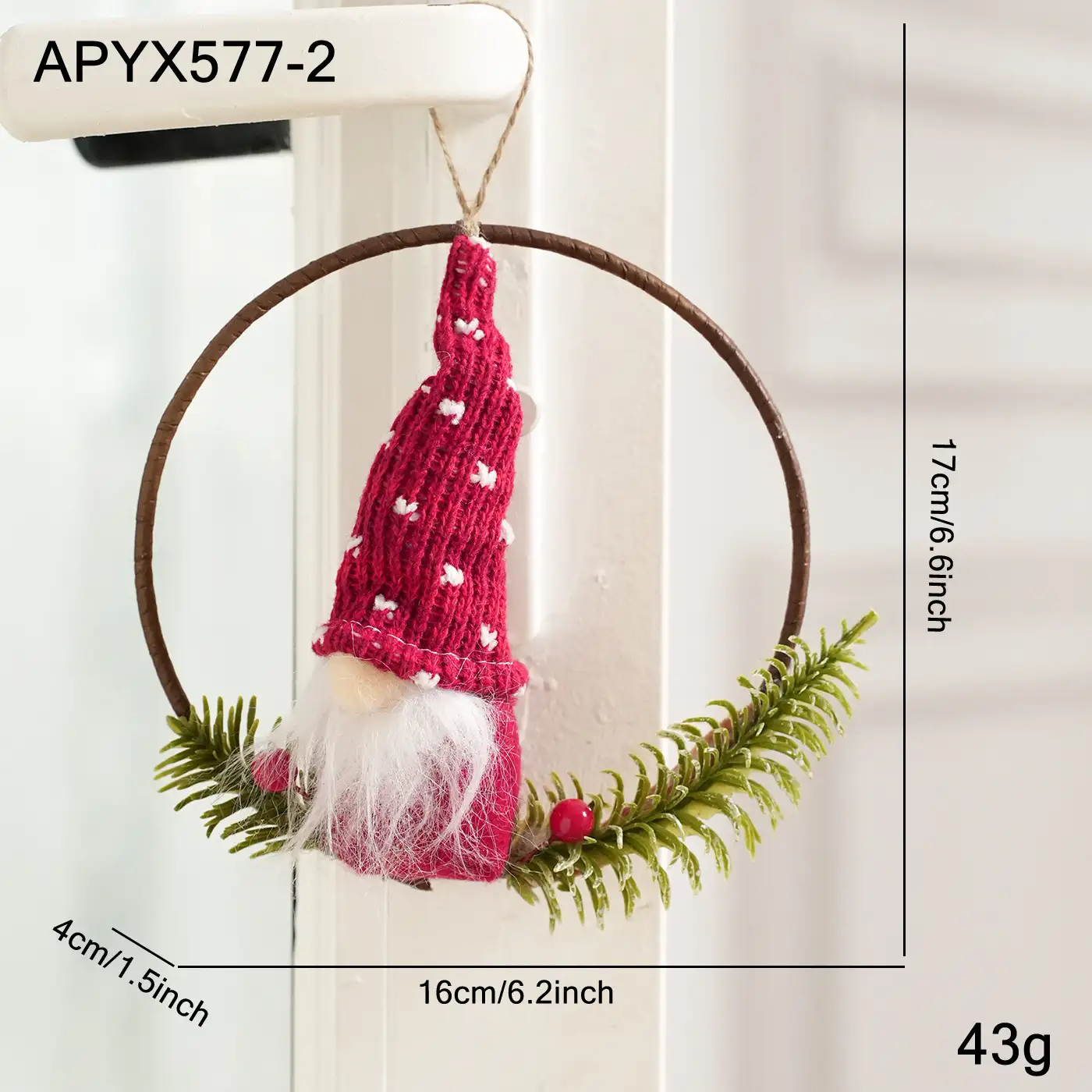 Christmas Plush Bird Wreath Ornament